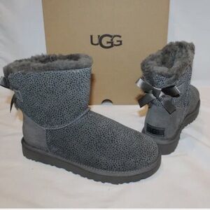 UGG BAILEY BOW MICRO CHEETAH BOOTS SIZE 10 NEW box not included